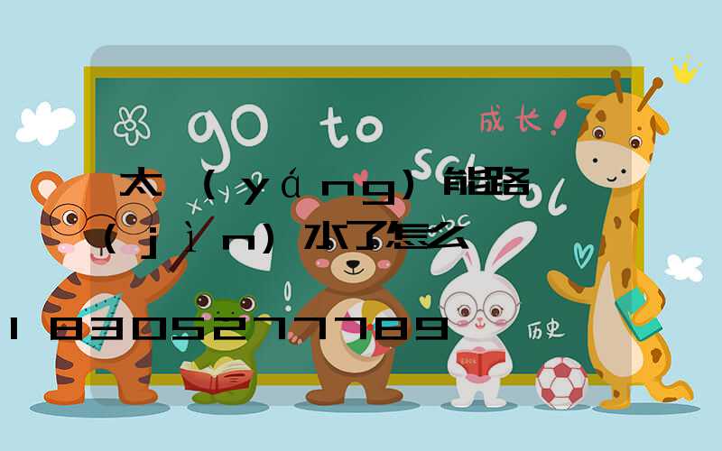 太陽(yáng)能路燈進(jìn)水了怎么辦