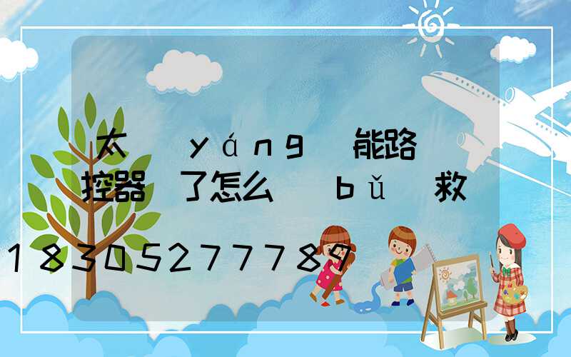 太陽(yáng)能路燈遙控器丟了怎么補(bǔ)救