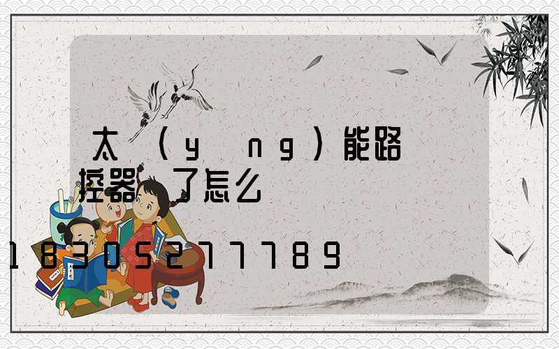 太陽(yáng)能路燈遙控器丟了怎么辦