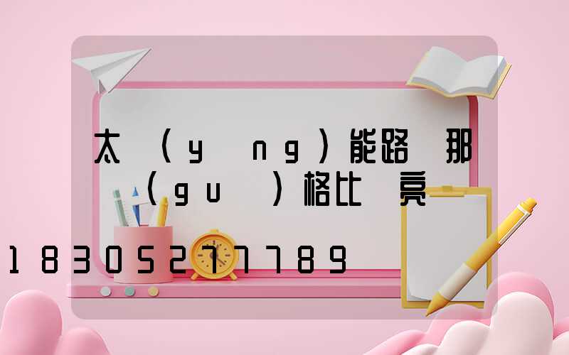 太陽(yáng)能路燈那種規(guī)格比較亮
