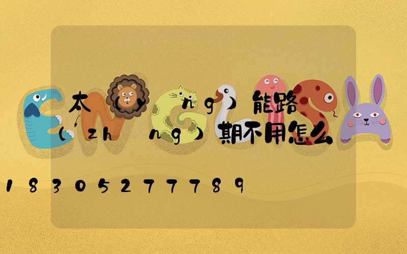 太陽(yáng)能路燈長(zhǎng)期不用怎么辦