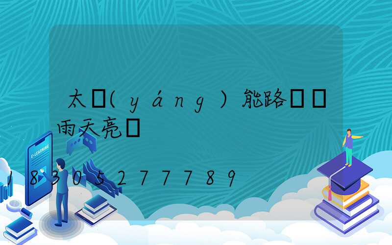 太陽(yáng)能路燈陰雨天亮嗎