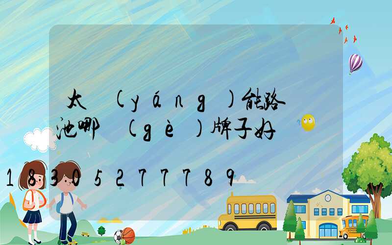 太陽(yáng)能路燈電池哪個(gè)牌子好
