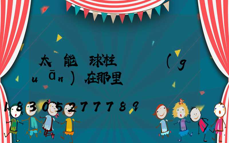 太陽能圓球柱頭燈開關(guān)在那里