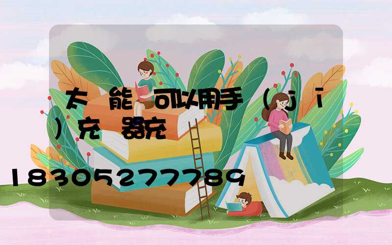 太陽能燈可以用手機(jī)充電器充電嗎