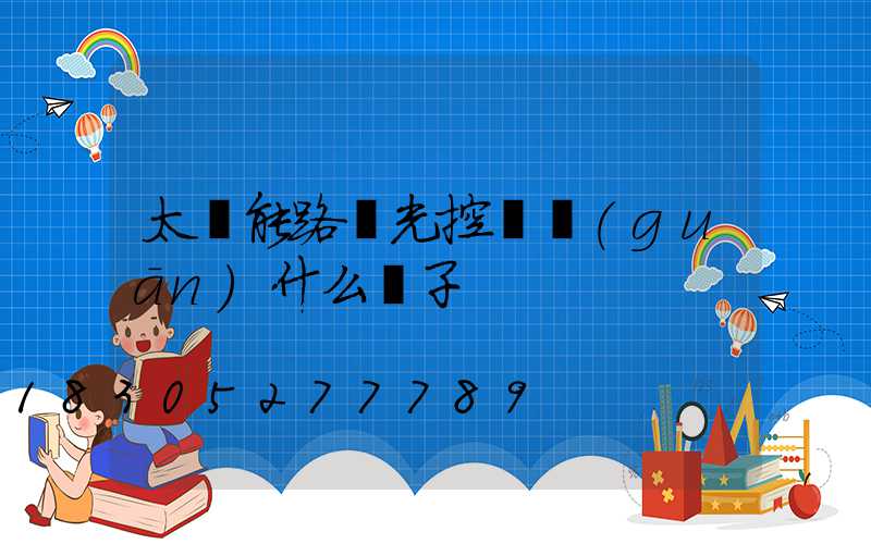 太陽能路燈光控開關(guān)什么樣子