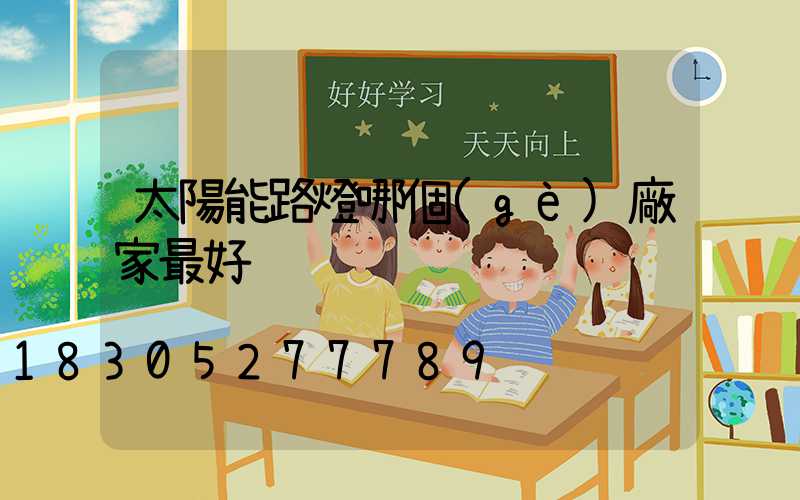 太陽能路燈哪個(gè)廠家最好