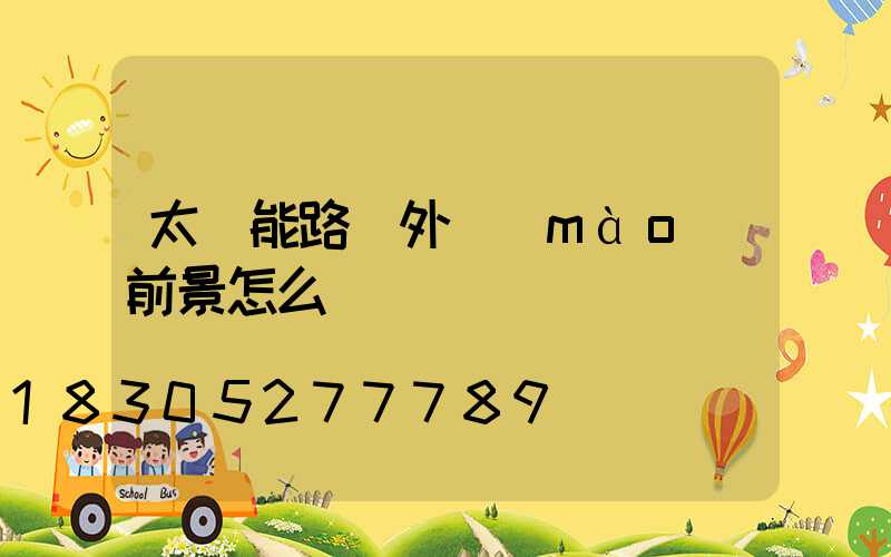 太陽能路燈外貿(mào)前景怎么樣