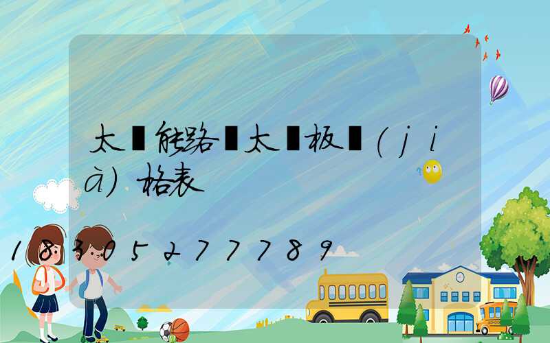 太陽能路燈太陽板價(jià)格表