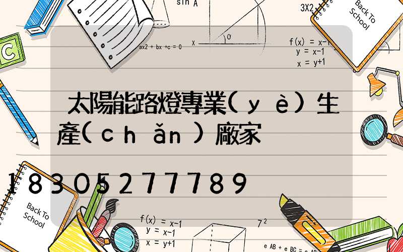 太陽能路燈專業(yè)生產(chǎn)廠家