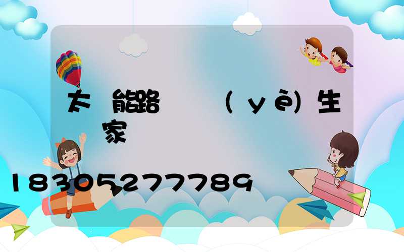 太陽能路燈專業(yè)生產廠家