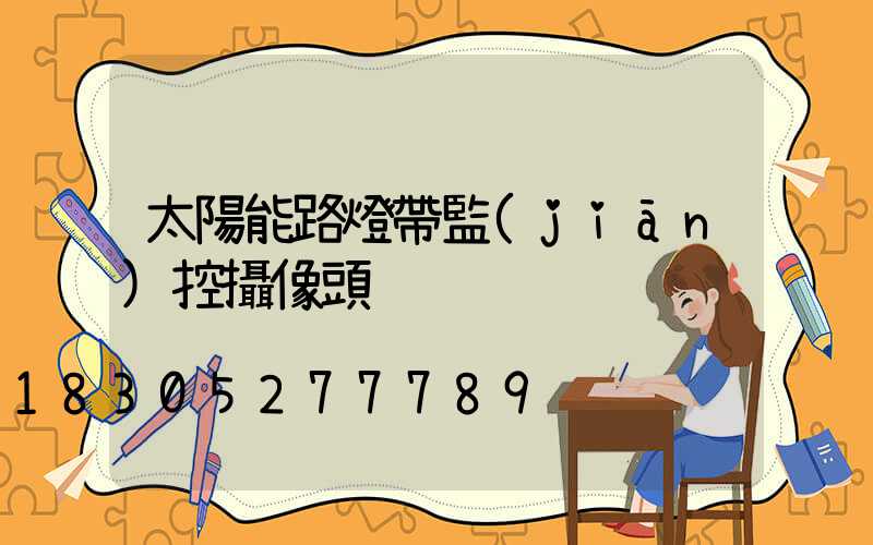 太陽能路燈帶監(jiān)控攝像頭