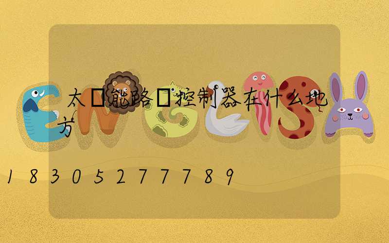 太陽能路燈控制器在什么地方