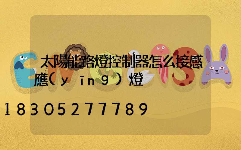 太陽能路燈控制器怎么接感應(yīng)燈