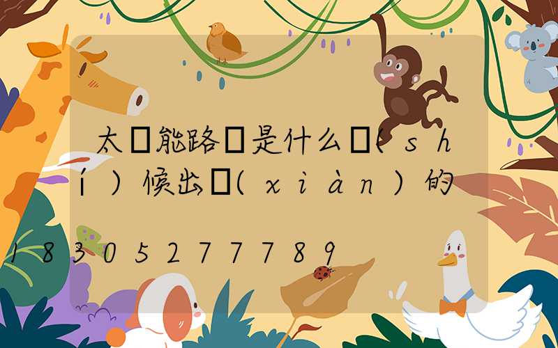 太陽能路燈是什么時(shí)候出現(xiàn)的