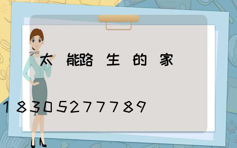 太陽能路燈生產的廠家