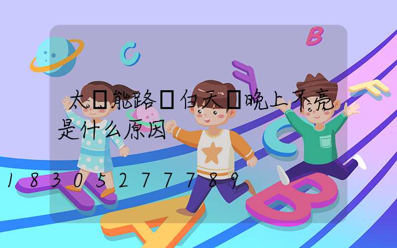 太陽能路燈白天閃晚上不亮是什么原因