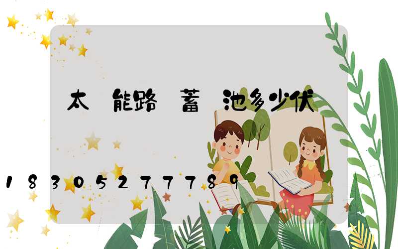太陽能路燈蓄電池多少伏