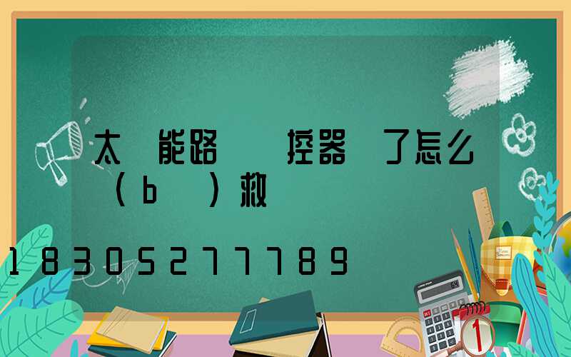 太陽能路燈遙控器丟了怎么補(bǔ)救