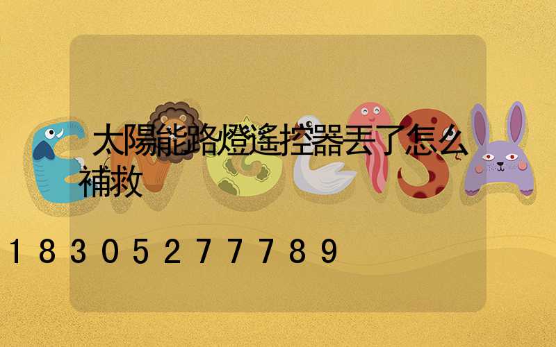 太陽能路燈遙控器丟了怎么補救