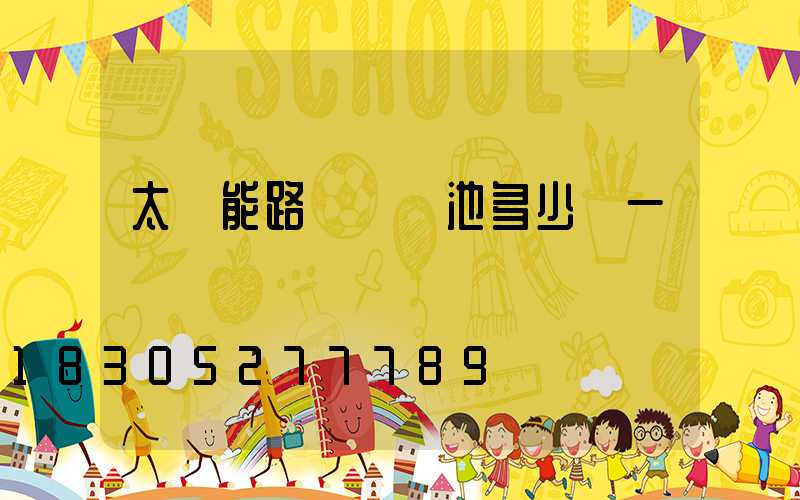 太陽能路燈鋰電池多少錢一個