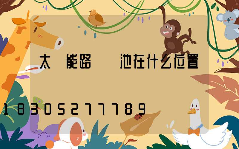 太陽能路燈電池在什么位置