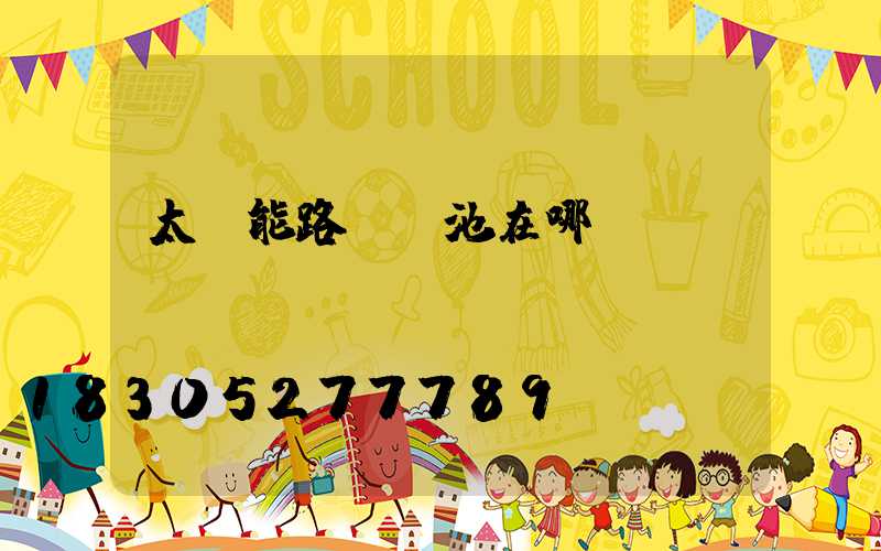 太陽能路燈電池在哪