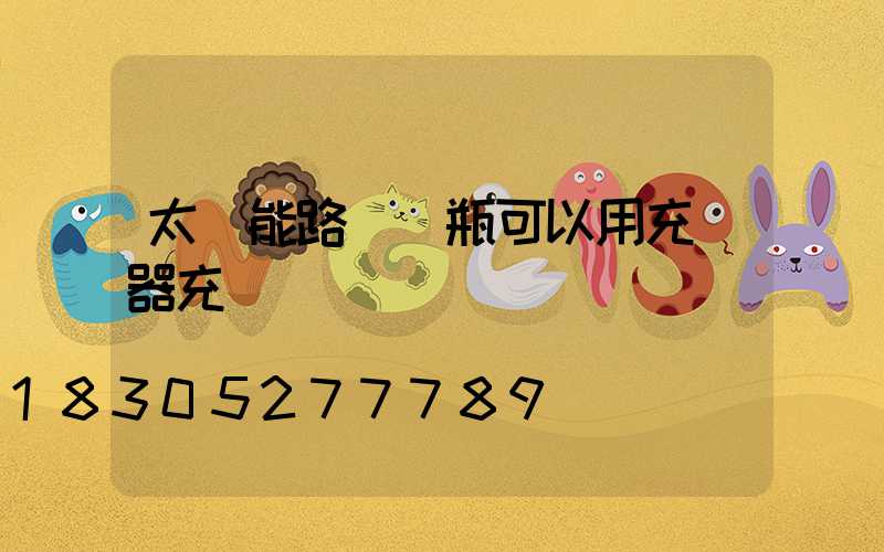 太陽能路燈電瓶可以用充電器充電嗎