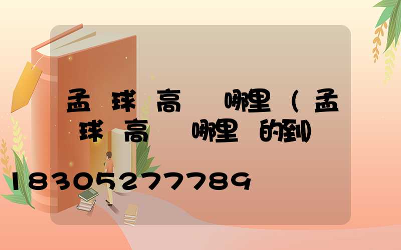 孟連球場高桿燈哪里買(孟連球場高桿燈哪里買的到)