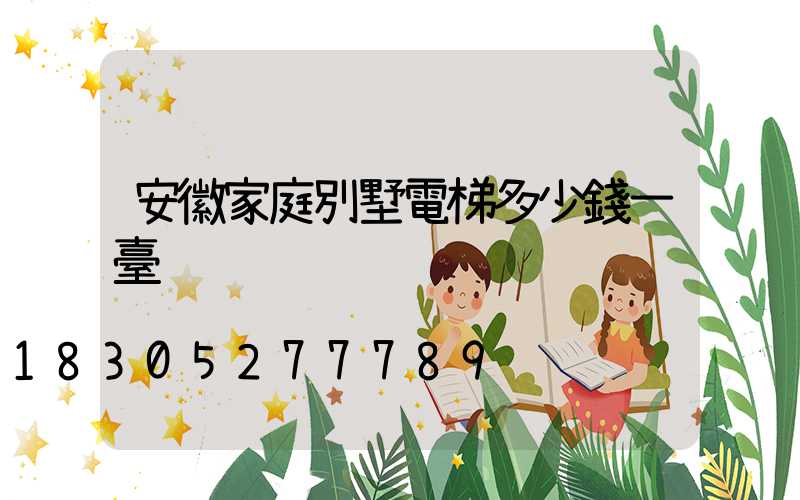 安徽家庭別墅電梯多少錢一臺