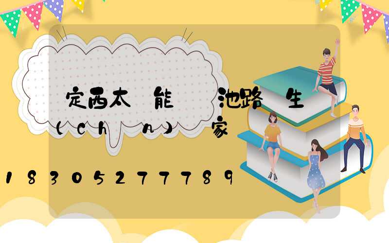 定西太陽能鋰電池路燈生產(chǎn)廠家