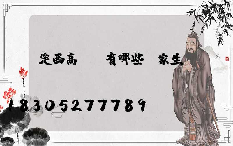 定西高桿燈有哪些廠家生產(chǎn)