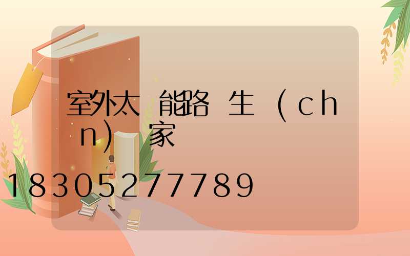 室外太陽能路燈生產(chǎn)廠家