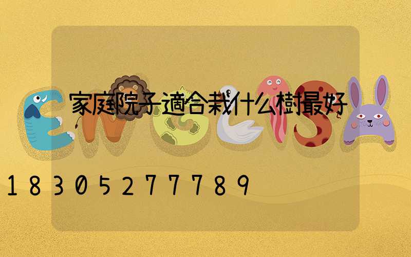 家庭院子適合栽什么樹最好