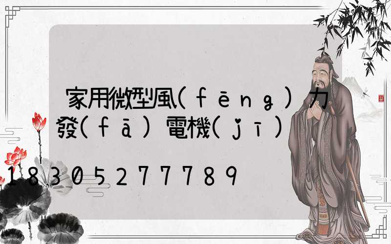 家用微型風(fēng)力發(fā)電機(jī)