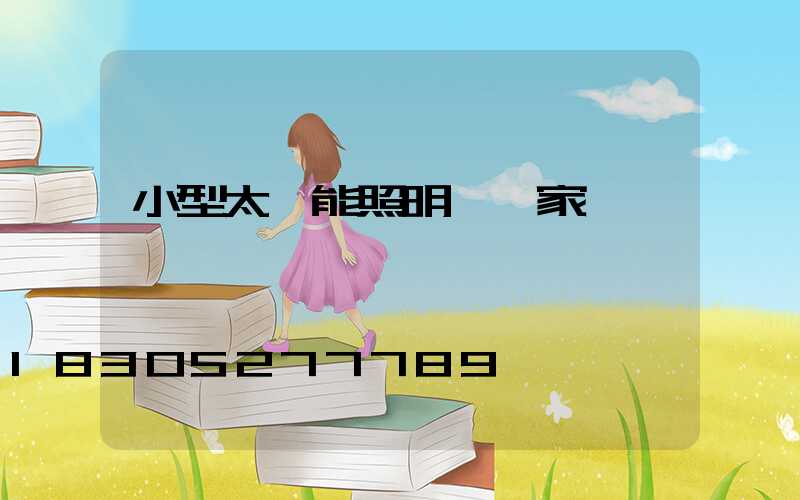 小型太陽能照明燈廠家