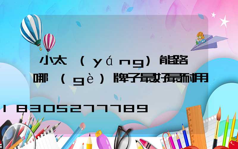 小太陽(yáng)能路燈哪個(gè)牌子最好最耐用
