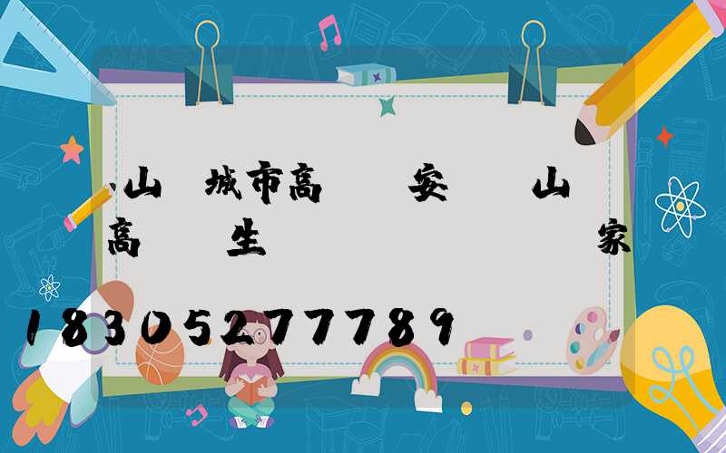 山東城市高桿燈安裝(山東高桿燈生產(chǎn)廠家)
