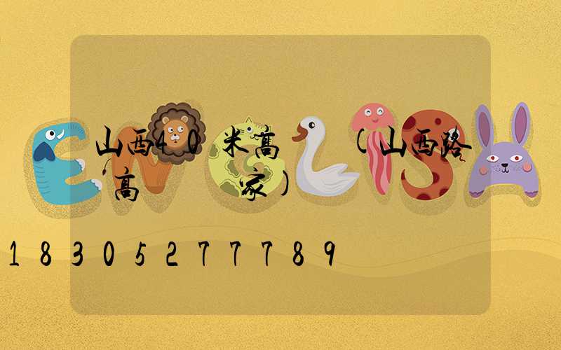 山西40米高桿燈(山西路燈高桿燈廠家)