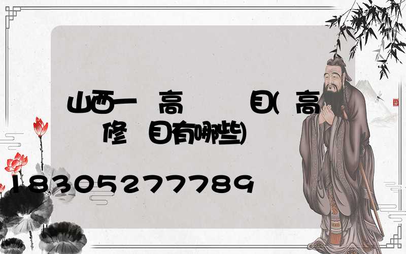 山西一體高桿燈項目(高桿燈檢修項目有哪些)