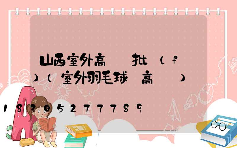 山西室外高桿燈批發(fā)(室外羽毛球場高桿燈)