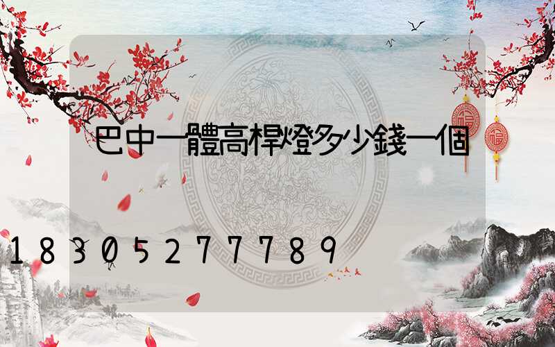 巴中一體高桿燈多少錢一個