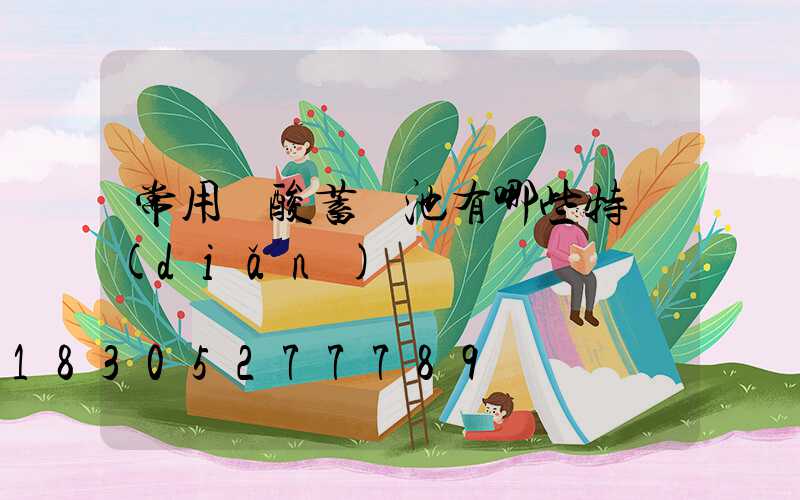 常用鉛酸蓄電池有哪些特點(diǎn)