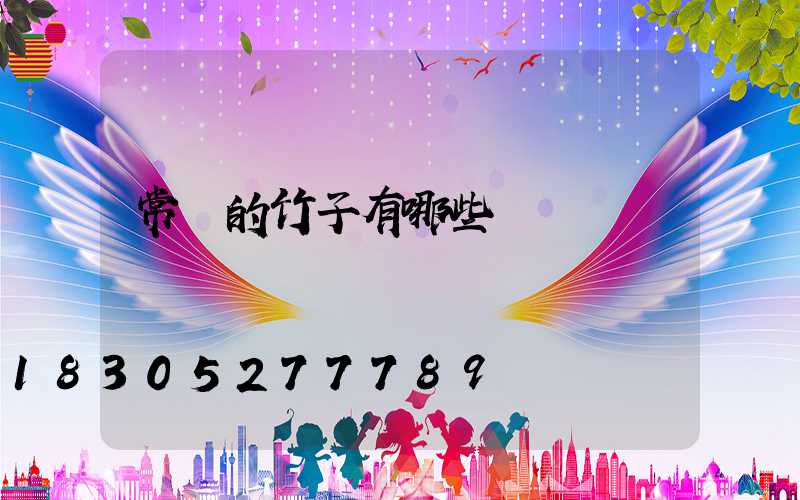 常見的竹子有哪些種類
