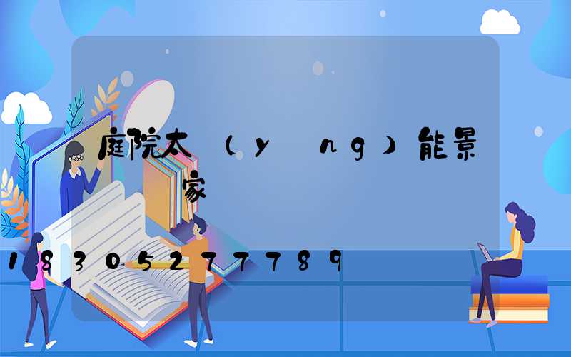 庭院太陽(yáng)能景觀燈廠家