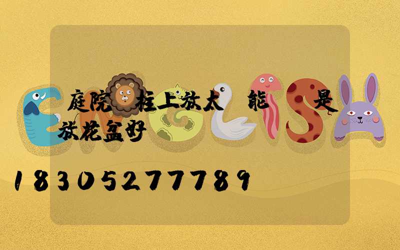庭院門柱上放太陽能燈還是放花盆好