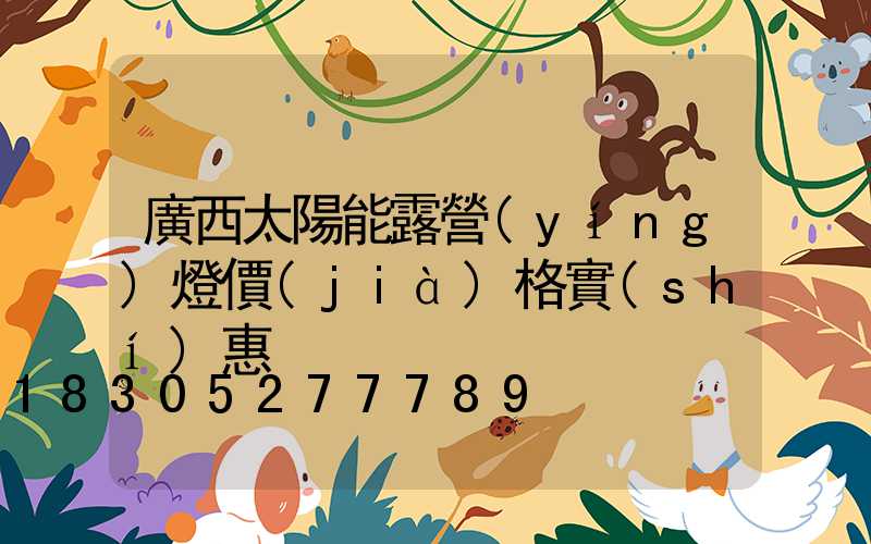 廣西太陽能露營(yíng)燈價(jià)格實(shí)惠