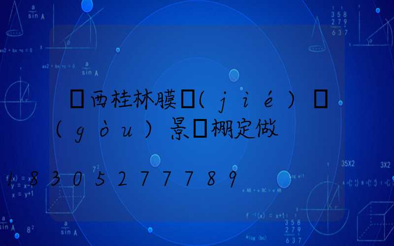 廣西桂林膜結(jié)構(gòu)景觀棚定做