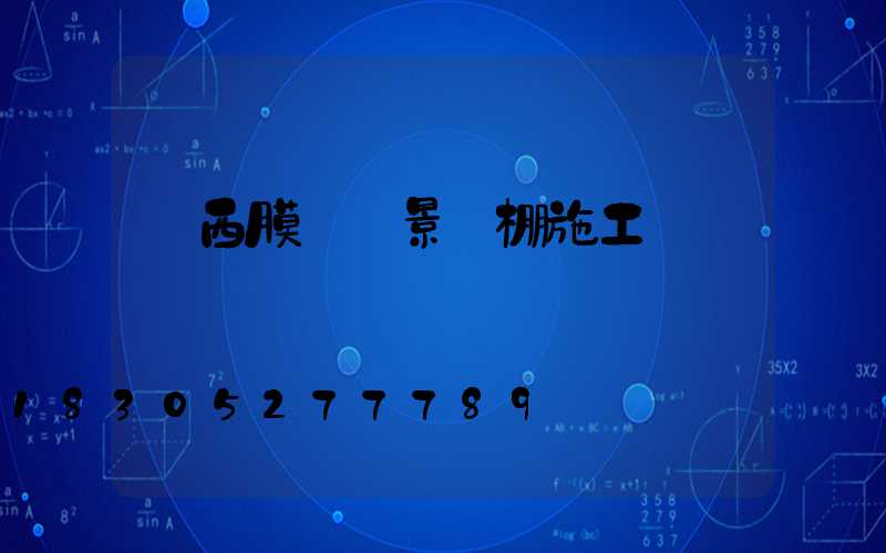 廣西膜結構景觀棚施工