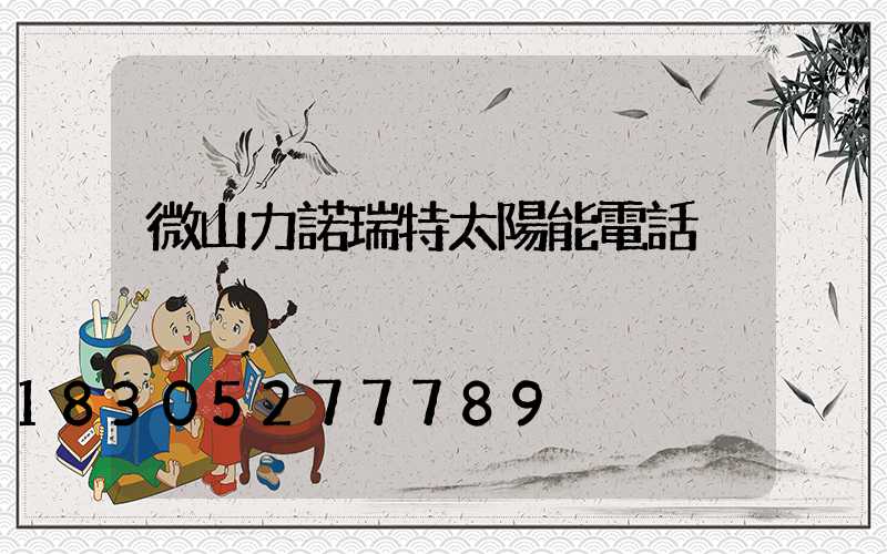 微山力諾瑞特太陽能電話